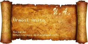 Ürmösi Anita névjegykártya