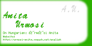 anita urmosi business card